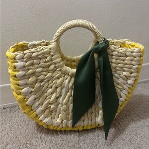 New Without Tags! a new day Lemon Straw Tote